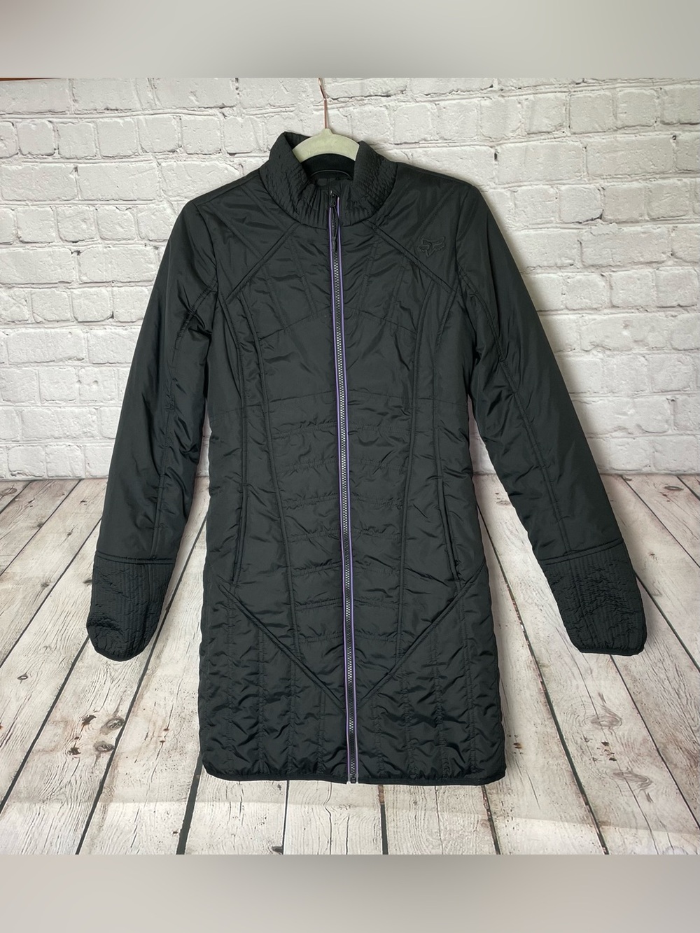 Fox Racing Sequence Black Mid Length Puffer Jacket Coat Motorcycle Motocross SM